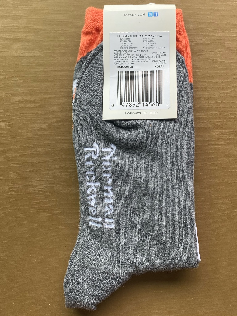Nwt Hotsox Norman Rockwell The Saturday Evening Postcotton Socks Halloween Fall — image 3 of 4